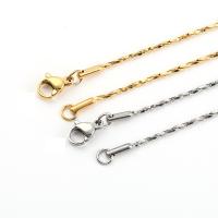 Halskette, 304 Edelstahl, Vakuum-Ionen-Beschichtung, poliert & DIY & verschiedene Größen vorhanden, keine, verkauft von PC