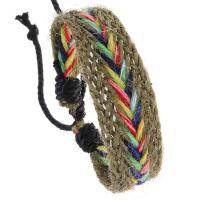Wolle -Schnur-Armband, Hanfgarn, handgemacht, Einstellbar & Modeschmuck & unisex, farbenfroh, 22mm, Länge:17-18 cm, verkauft von PC