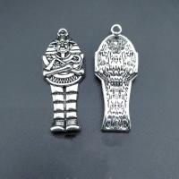 Character Shaped Zinc Alloy Pendants, Mummy, antique silver color plated, vintage & DIY Approx 