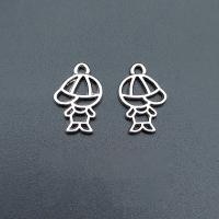 Character Shaped Zinc Alloy Pendants, Boy, antique silver color plated, vintage & DIY & hollow Approx 