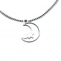 Zinc Alloy Jewelry Pendants, Moon and Star, antique silver color plated, vintage & DIY & hollow Approx 