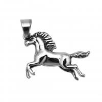 Stainless Steel Animal Pendants, 304 Stainless Steel, Horse, fashion jewelry & Unisex, original color 