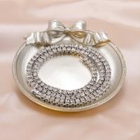 Rhinestone Zinc Alloy Jewelry Set, plated  & for woman & with rhinestone 3mm 