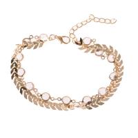 Zinc Alloy Anklet, with Crystal, with 5cm extender chain, plated, 2 pieces & fashion jewelry & for woman .5 cm, 18 cm 