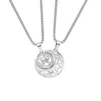 Couple Jewelry Necklace, Titanium Steel, with Zinc Alloy, fashion jewelry & Unisex original color cm, 60 cm 