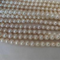 Natürliche Süßwasser, lose Perlen, Natürliche kultivierte Süßwasserperlen, DIY, weiß, 8-9mm, Länge:ca. 15 ZollInch, verkauft von Strang