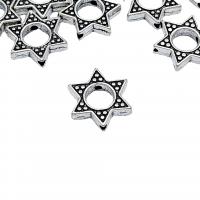 Zinc Alloy Spacer Beads, Hexagram, antique silver color plated, vintage & DIY & hollow Approx 
