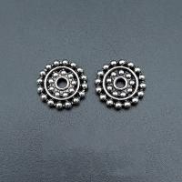 Zinc Alloy Spacer Beads, Flat Round, antique silver color plated, vintage & DIY Approx 