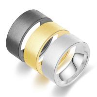 Titanium Steel Finger Ring, Vacuum Ion Plating, fashion jewelry & polished & Unisex 