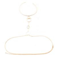 Body Chain Jewelry, Zinc Alloy, Donut, plated, cross chain & fashion jewelry & for woman Approx 114 cm 