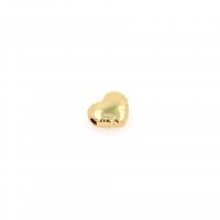 Brass Spacer Beads, Heart, 18K gold plated, DIY 