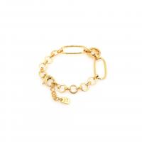 Brass Bracelets, Geometrical Pattern, plated, fashion jewelry & Unisex Approx 7 Inch 