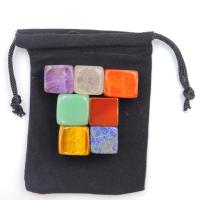 Gemstone Decoration, Natural Stone, 7 pieces, mixed colors [