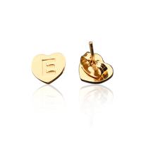 Stainless Steel Stud Earring, 304 Stainless Steel, Heart, fashion jewelry & Unisex golden [