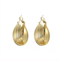 Eisen Stud Ohrring, Modeschmuck & verschiedene Stile für Wahl & für Frau, goldfarben, verkauft von Paar[