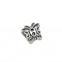 Zinc Alloy Spacer Beads, Butterfly, silver color plated, vintage & DIY Approx [
