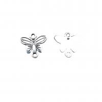 Animal Zinc Alloy Connector, Butterfly, antique silver color plated, vintage & DIY & 1/1 loop Approx [