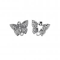Animal Zinc Alloy Connector, Butterfly, antique silver color plated, vintage & DIY & 1/1 loop Approx [