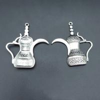 Zinc Alloy Jewelry Pendants, teapot, antique silver color plated, vintage & DIY Approx 