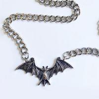 Zinc Alloy Necklace, Bat, silver color plated, fashion jewelry & Unisex Approx 45 cm 