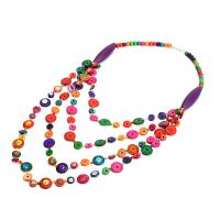 Fashion Multi Layer Necklace, Coco, with Wood, fashion jewelry & multilayer & for woman Approx 31.5 Inch 