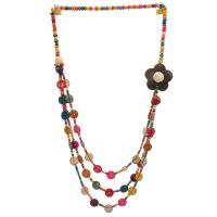 Fashion Multi Layer Necklace, Coco, with Wood, fashion jewelry & multilayer & for woman Approx 31.5 Inch 