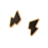 Resin Zinc Alloy Earring, with Resin, Lightning Symbol, plated, fashion jewelry [