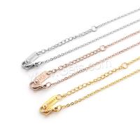 Stainless Steel Chain Necklace, 304 Stainless Steel, with 1.97inch extender chain, Vacuum Ion Plating, fashion jewelry & for woman 1.6mm Approx 17.72 Inch 
