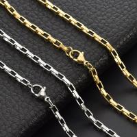 Stainless Steel Chain Necklace, 304 Stainless Steel, plated, fashion jewelry & for man 3mm 
