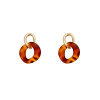 Acrylic Drop Earring, Zinc Alloy, with Acetate, high quality plated, fashion jewelry & for woman 