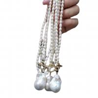Süßwasserperlen Messing Halskette, Natürliche kultivierte Süßwasserperlen, mit Messing, 14 K vergoldet, Modeschmuck & für Frau, keine, 4mm, Länge:60 cm, verkauft von PC