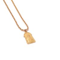 Ожерелье ручной латунные, Латунь, с 5.5cm наполнитель цепи, плакированный настоящим золотом, ювелирные изделия моды & Женский, Золотой, 31mm, длина:44.5 см, продается PC
