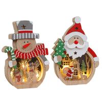 Gemischholz Weihnachtsdekoration Ornamente, Weihnachts-Design & mit LED-Licht & verschiedene Stile für Wahl, keine, 110x35x160mm, verkauft von PC