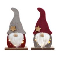 Composite Wood Christmas Decoration Ornaments, Christmas Design & with LED light 