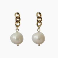 Freshwater Pearl Drop Earring, 925 sterling silver post pin, 14K gold plated two different colored 