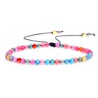 Gemstone Bracelets, with Polyester Cord, adjustable & for woman 3mm Approx 15-28 cm 