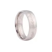 Stainless Steel Finger Ring, 304 Stainless Steel, Vacuum Ion Plating, Unisex & with letter pattern US Ring 