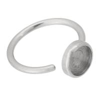 316 Stainless Steel Bezel Ring Base, polished, DIY original color 