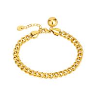 Stainless Steel Chain Bracelets, 304 Stainless Steel, with 5cm extender chain, Vacuum Ion Plating, fashion jewelry & for woman 10mm cm [