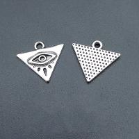 Zinc Alloy Jewelry Pendants, Triangle, antique silver color plated, vintage & DIY Approx 