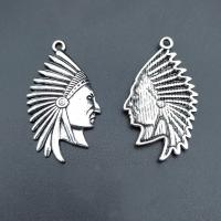 Character Shaped Zinc Alloy Pendants, antique silver color plated, vintage & DIY Approx [