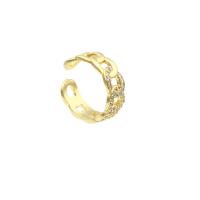 Латунное кольцо с стразами, Латунь, плакирован золотом, ювелирные изделия моды & Женский & со стразами, 21*21*0.2mm, продается PC