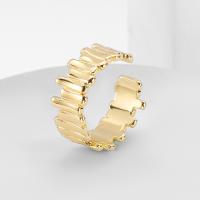Палец кольцо-латунь, Латунь, плакирован золотом, ювелирные изделия моды & Женский, размер:7.5, продается PC