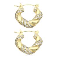 Rhinestone Brass Drop Earring, gold color plated, fashion jewelry & for woman & with rhinestone 