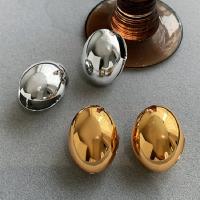 Brass Stud Earring, plated, fashion jewelry & for woman 35mm [