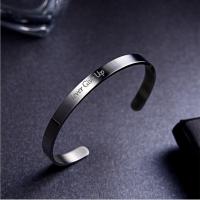 Titanium Steel Bracelet & Bangle, polished, fashion jewelry & for woman Inner Approx 65mm [