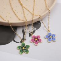 Enamel Zinc Alloy Necklace & for woman 31mm,25mm Approx 18.11 Inch, Approx 19.09 Inch [