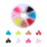 Perles en plastique de mode, PE plastique, 8 couleurs & DIY, couleurs mélangées Vendu par boîte