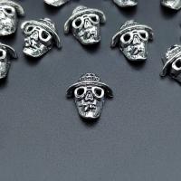 Pendentifs crâne en alliage de zinc, crane, Plaqué de couleur d'argent, durable & DIY Environ Vendu par sac[