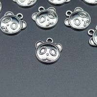 Zinc Alloy Animal Pendants, Panda, antique silver color plated, durable & DIY Approx [